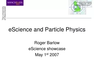 eScience and Particle Physics