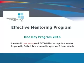 Effective Mentoring Program