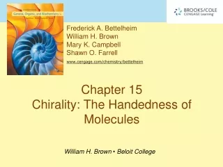 Chapter 15 Chirality: The Handedness of Molecules