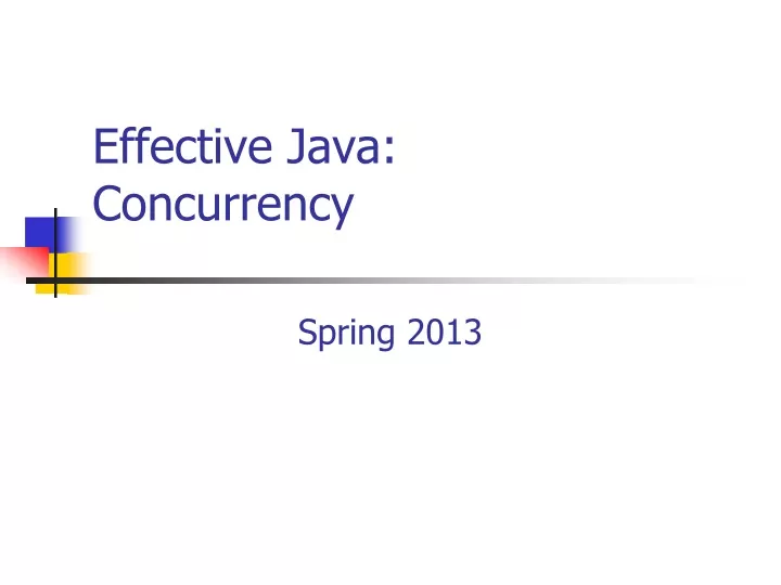 effective java concurrency