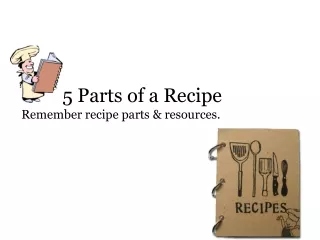 The  5 Parts of a Recipe Remember recipe parts &amp; resources.