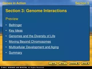 Section 3: Genome Interactions
