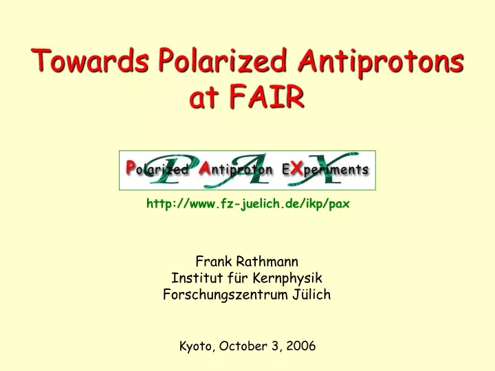 towards polarized antiprotons at fair