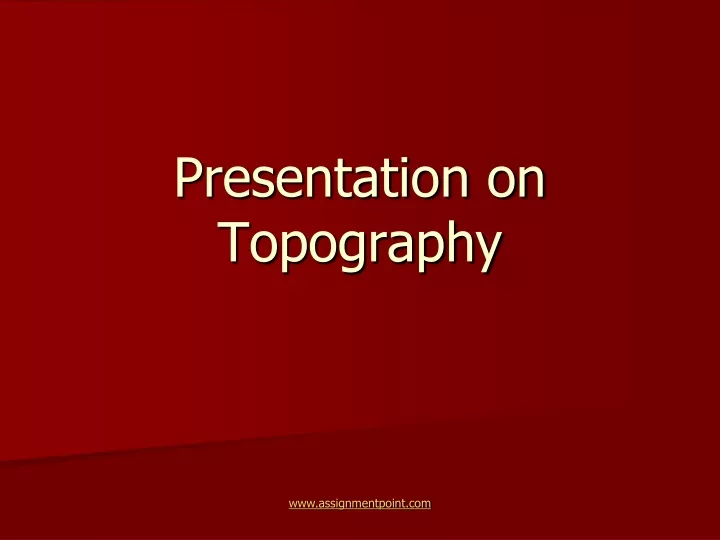 presentation on topography