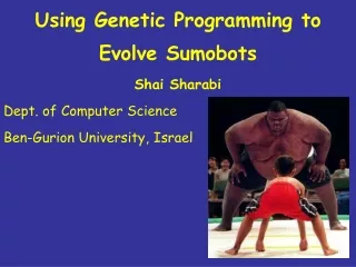 Using Genetic Programming to Evolve  Sumobots Shai Sharabi Dept. of Computer Science