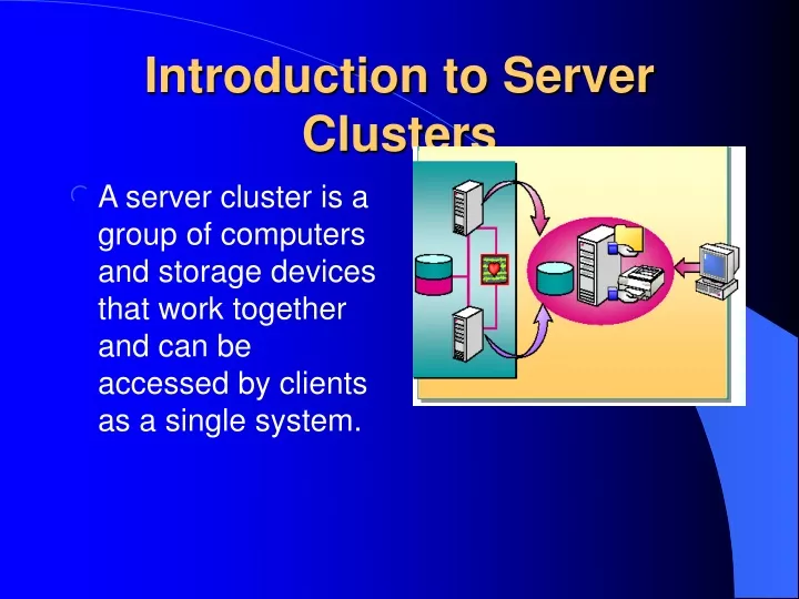 introduction to server clusters