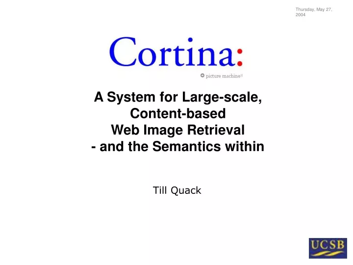 a system for large scale content based web image