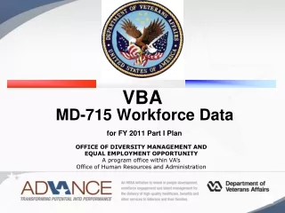 VBA  MD-715 Workforce Data    for FY 2011 Part I Plan