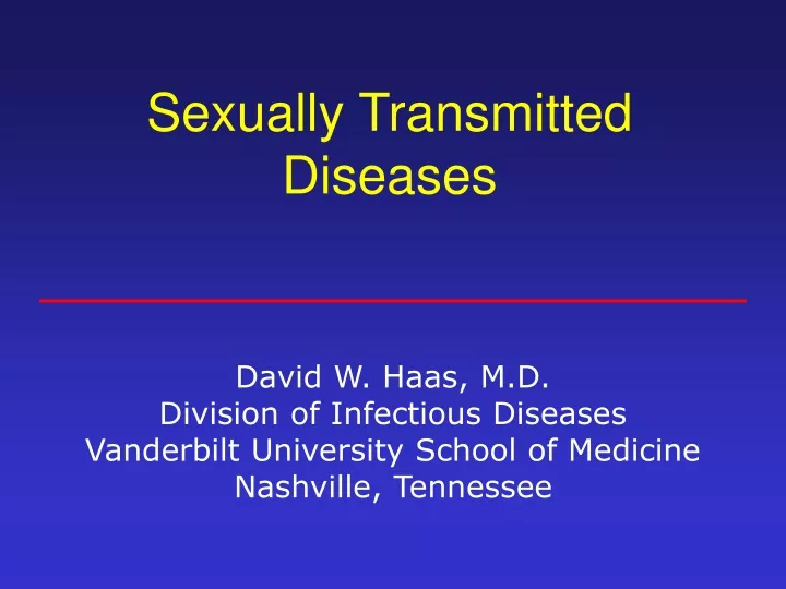 sexually transmitted diseases