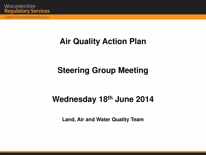 air quality action plan steering group meeting