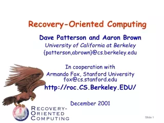Recovery-Oriented Computing