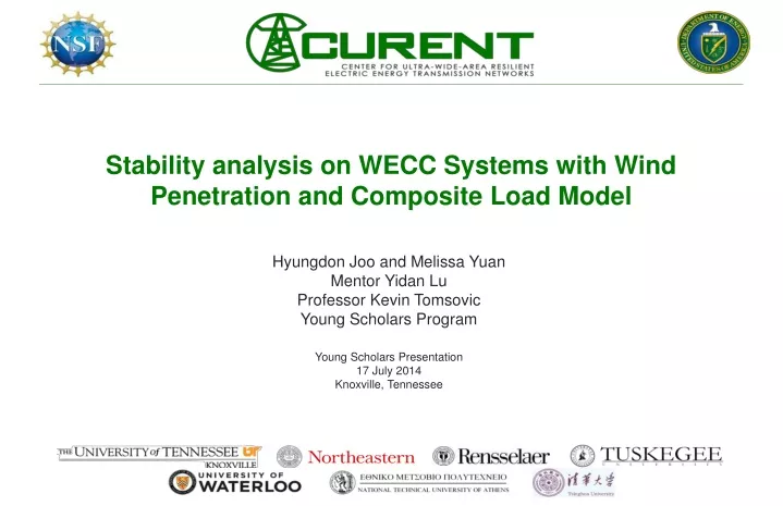 stability analysis on wecc systems with wind penetration and composite load model