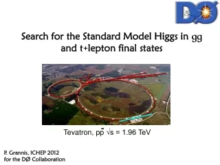 Search for the Standard Model Higgs in  gg  and  t+ lepton final states