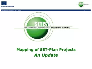 Mapping of SET-Plan Projects An Update