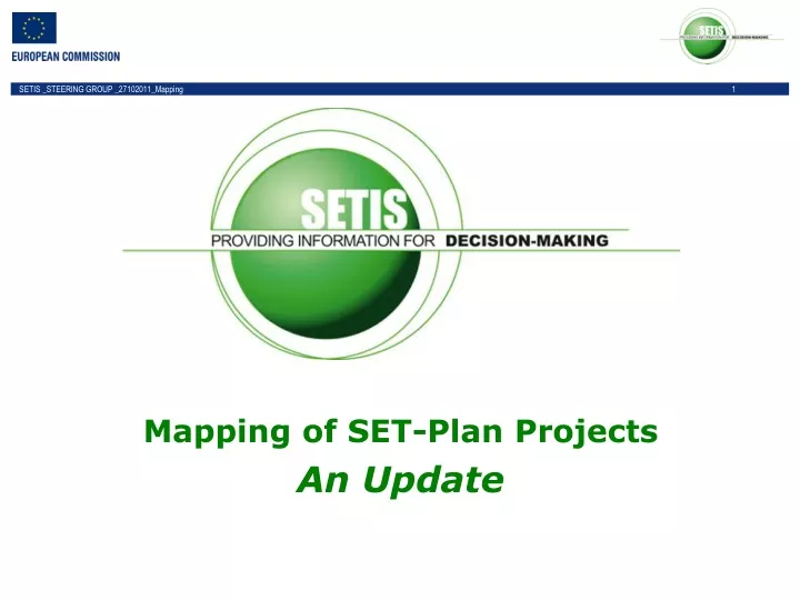 mapping of set plan projects an update