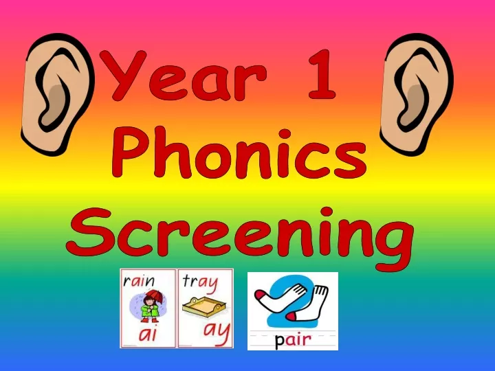 year 1 phonics screening