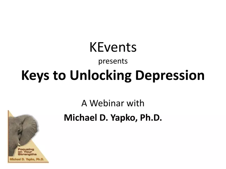 kevents presents keys to unlocking depression