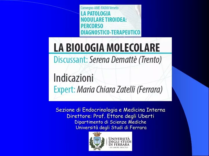 sezione di endocrinologia e medicina interna