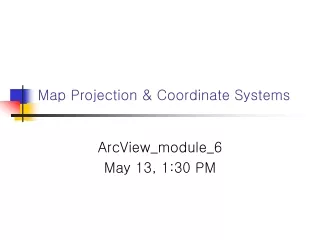 Map Projection &amp; Coordinate Systems