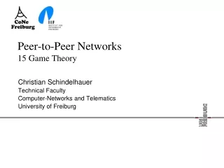Peer-to-Peer Networks 15 Game Theory