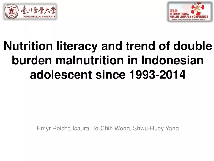 nutrition literacy and trend of double burden malnutrition in indonesian adolescent since 1993 2014