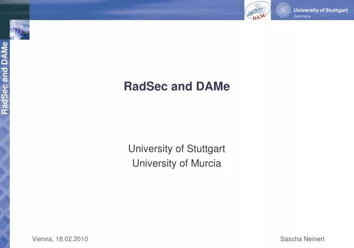 radsec and dame