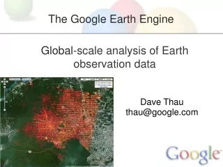Global -scale analysis of Earth observation data