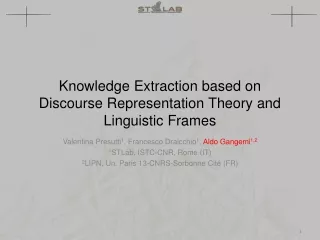 Knowledge Extraction based on Discourse Representation Theory and Linguistic Frames