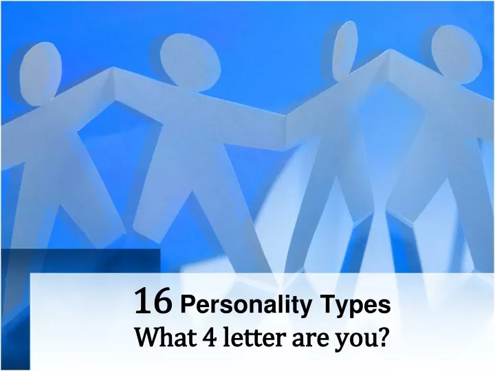16 personality types