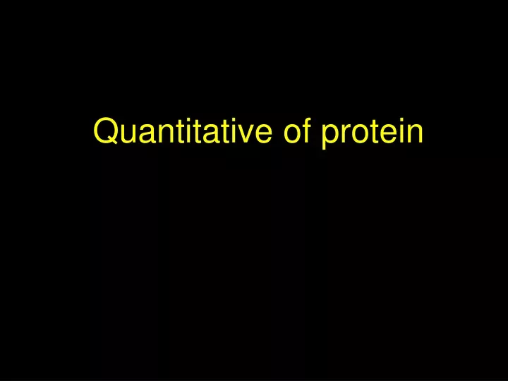 quantitative of protein