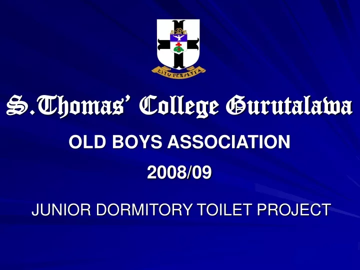 s thomas college gurutalawa old boys association 2008 09