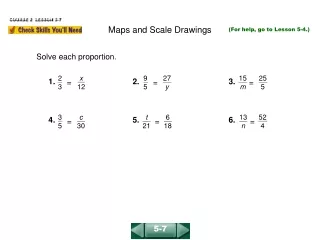 Maps and Scale Drawings