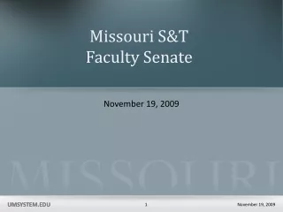 Missouri S&amp;T  Faculty Senate