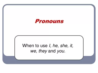 Pronouns