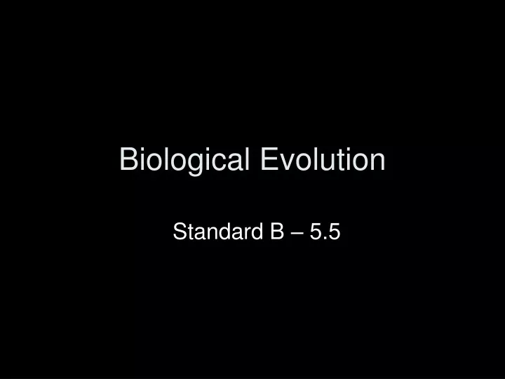 biological evolution
