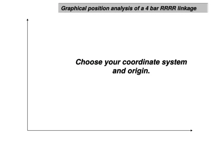 graphical position analysis of a 4 bar rrrr