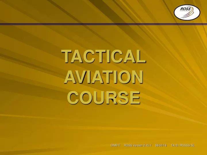 tactical aviation course