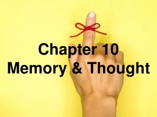 Chapter 10  Memory &amp; Thought