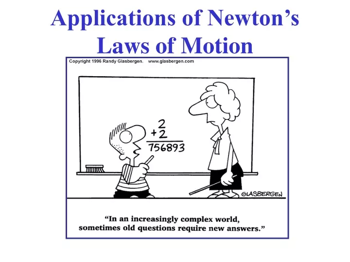 applications of newton s laws of motion