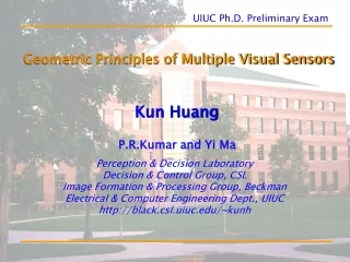 Geometric Principles of Multiple Visual Sensors