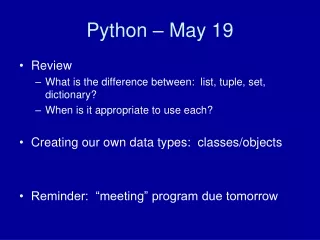 Python – May 19
