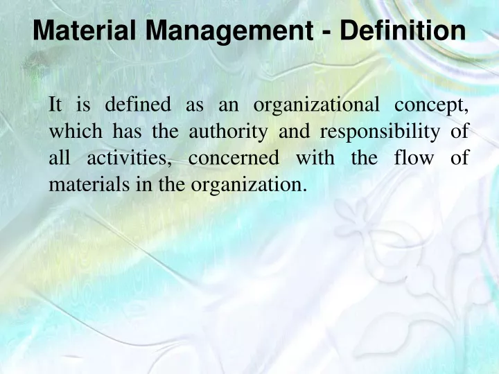 material management definition