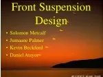 Front Suspension Design
