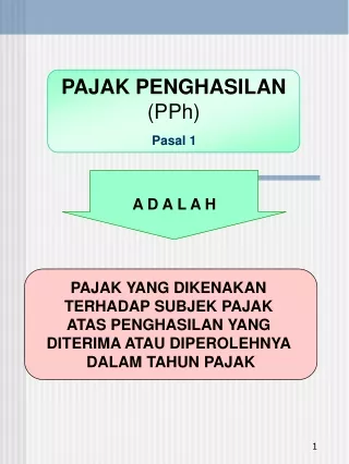 PAJAK PENGHASILAN (PPh)