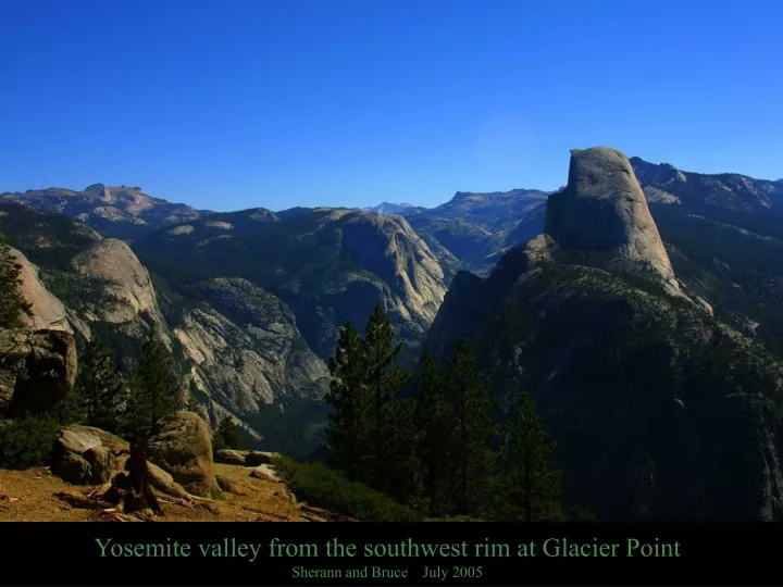 yosemite valley from the southwest rim at glacier