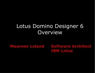 Lotus Domino Designer 6 Overview