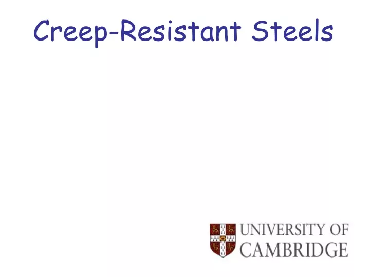creep resistant steels