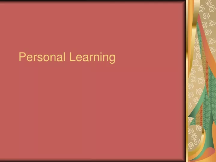 personal learning