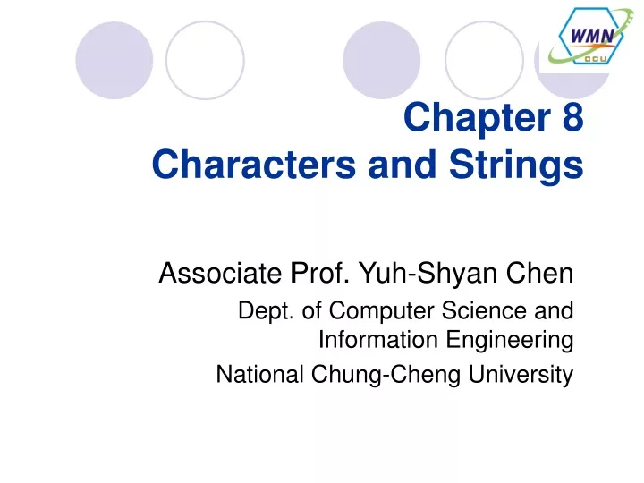 chapter 8 characters and strings