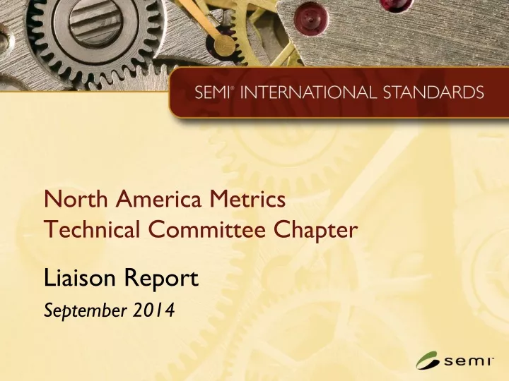 north america metrics technical committee chapter